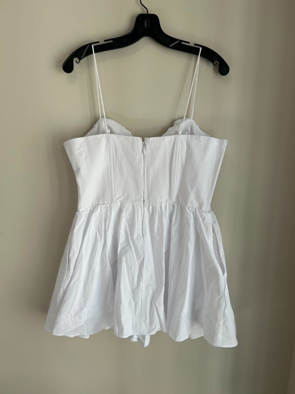 Good American White Poplin Mini Dress NWT Large Fit & Flare Bridal Summer - Picture 11 of 13